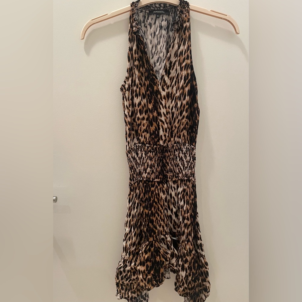 Olivacious leopard mini dress